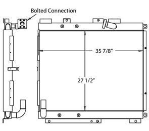 Case 270343 oil cooler drawing