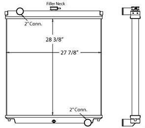 Case 450178 radiator drawing