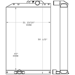 Case 450934 radiator drawing