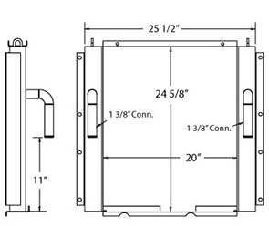 Caterpillar 270229 oil cooler drawing