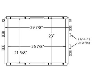 Caterpillar 270237 oil cooler drawing