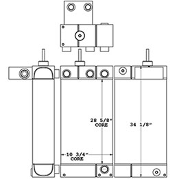 Caterpillar 270681 oil cooler drawing