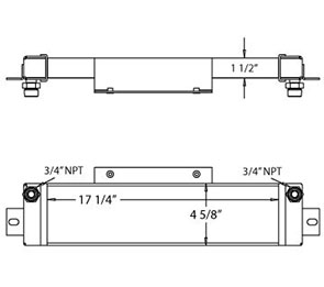 Clark 270018 oil cooler drawing