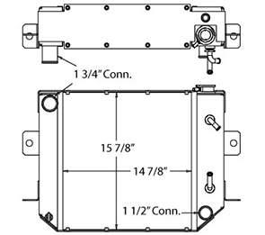 Daewoo 410214 radiator drawing