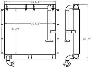 Doosan 271222 oil cooler drawing