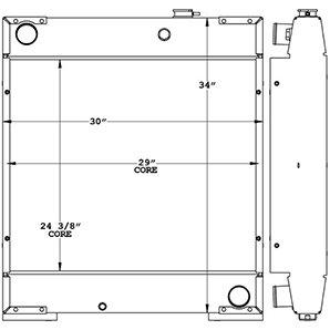 Doosan 450038 radiator drawing