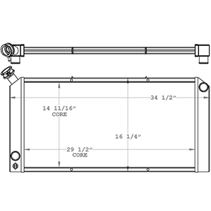 Doosan 451136 radiator drawing