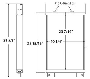 Dresser 270231 oil cooler drawing