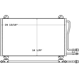 Freightliner CON0005 condenser drawing