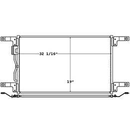 Freightliner CON0011 condenser drawing