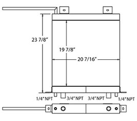 Gardner Denver 270642 oil cooler drawing