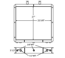 Gardner Denver 270677 oil cooler drawing