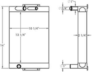 Gardner Denver 271322 oil cooler drawing