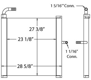 Grove Crane 270207 oil cooler drawing