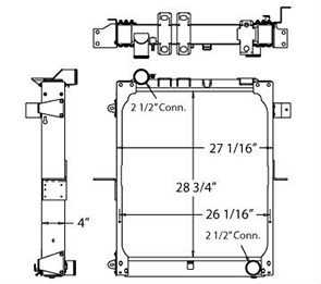 Grove Crane 450200 radiator drawing