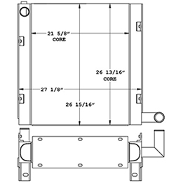 Grove Crane 450538 radiator drawing