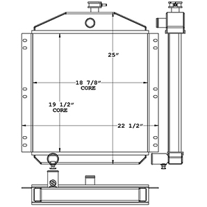 Gardner Denver 451025 radiator drawing