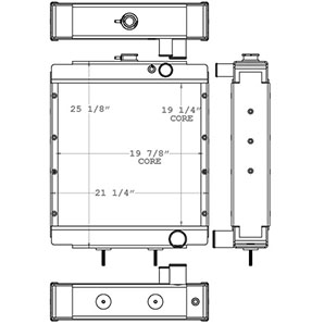 Gradall 451173 radiator drawing