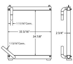 Hitachi 270505 oil cooler drawing