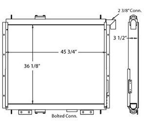 Hitachi 270568 oil cooler drawing