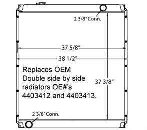 Hitachi 450040 radiator drawing