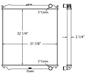 Hitachi 450064 radiator drawing