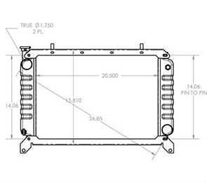 Hyster 410196 radiator drawing