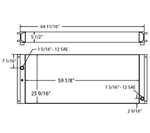 Ingersoll Rand 270019 oil cooler drawing