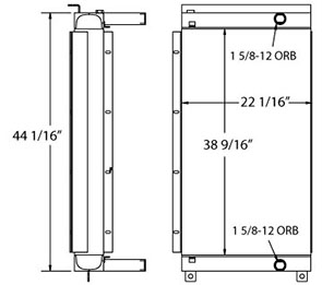 Ingersoll Rand 270954 oil cooler drawing