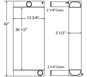 Ingersoll Rand 450452 radiator drawing