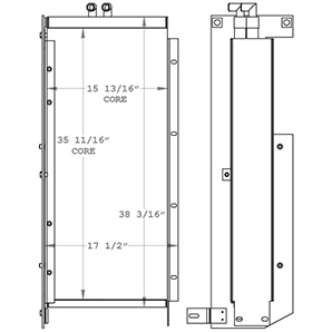 John Deere 270996 oil cooler drawing