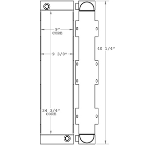 John Deere 271185 oil cooler drawing