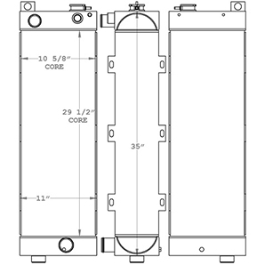 JLG 451120 radiator drawing