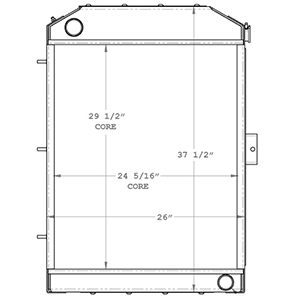 John Deere 450540 radiator drawing