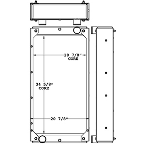 John Deere 450773 radiator drawing