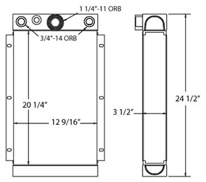 Kalmar 270542 oil cooler drawing