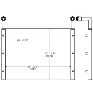 Kawasaki 271140 oil cooler drawing