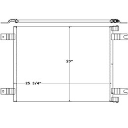 Kenworth CON0023 condenser drawing