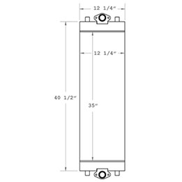 Komatsu 270197 oil cooler drawing