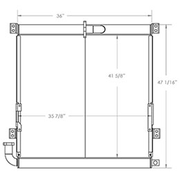 Komatsu 270391 oil cooler drawing