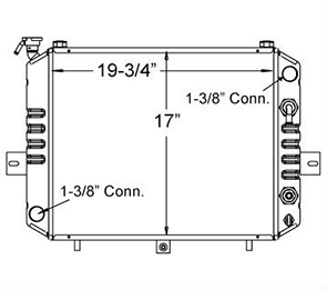 Komatsu 410142 radiator drawing