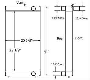 Komatsu 450278 radiator drawing