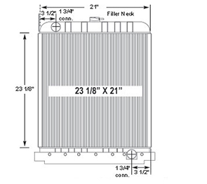 Kubota 150002 radiator drawing