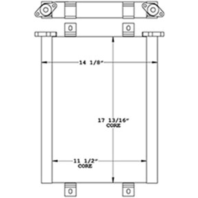 Kubota 270986 oil cooler drawing