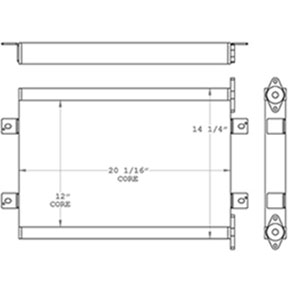 Kubota 271010 oil cooler drawing