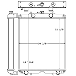 Kubota 451038 radiator drawing