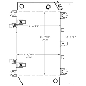 Kawasaki Loader 450507 radiator drawing