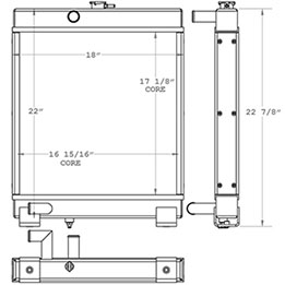 Laymor 450969 radiator drawing