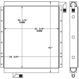 Link-Belt 271009 oil cooler drawing