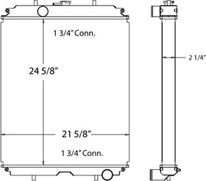 Lull 450301 radiator drawing